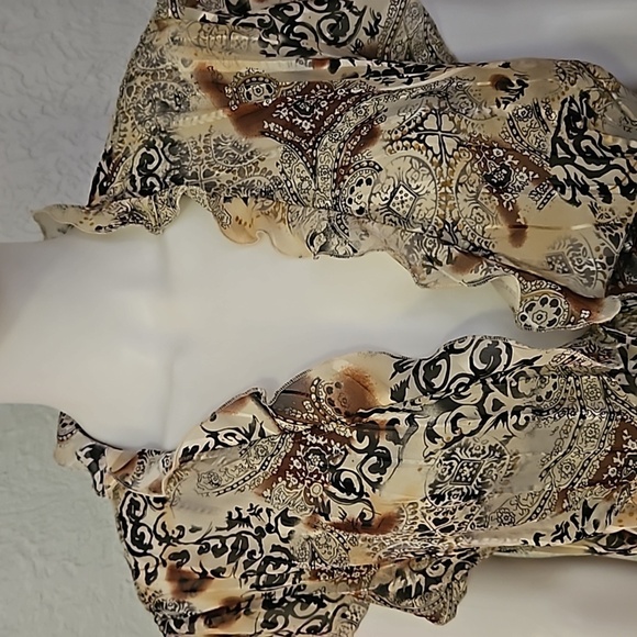 BAY STUDIO Y2k Ruffle Chiffon Open Tie Fairycore Castlecore Blouse - Picture 4 of 6